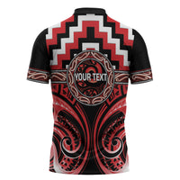Aotearoa Ngati Toa Personalised Zipper Polo Shirt Maori Iwi Poutama Puhoro Tattoo LT14 - Polynesian Pride