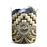 Aotearoa Ngati Tama Laundry Basket Maori Iwi Poutama Puhoro Tattoo LT14 - Polynesian Pride