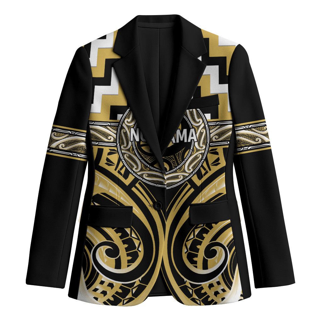 Aotearoa Ngati Tama Personalised Blazer Maori Iwi Poutama Puhoro Tattoo LT14 Unisex Yellow - Polynesian Pride
