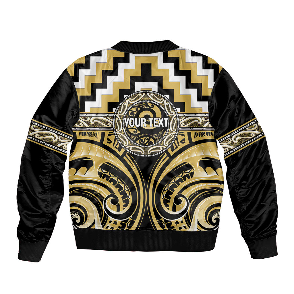 Aotearoa Ngati Tama Personalised Bomber Jacket Maori Iwi Poutama Puhoro Tattoo LT14 - Polynesian Pride