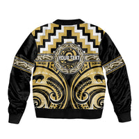 Aotearoa Ngati Tama Personalised Bomber Jacket Maori Iwi Poutama Puhoro Tattoo LT14 - Polynesian Pride