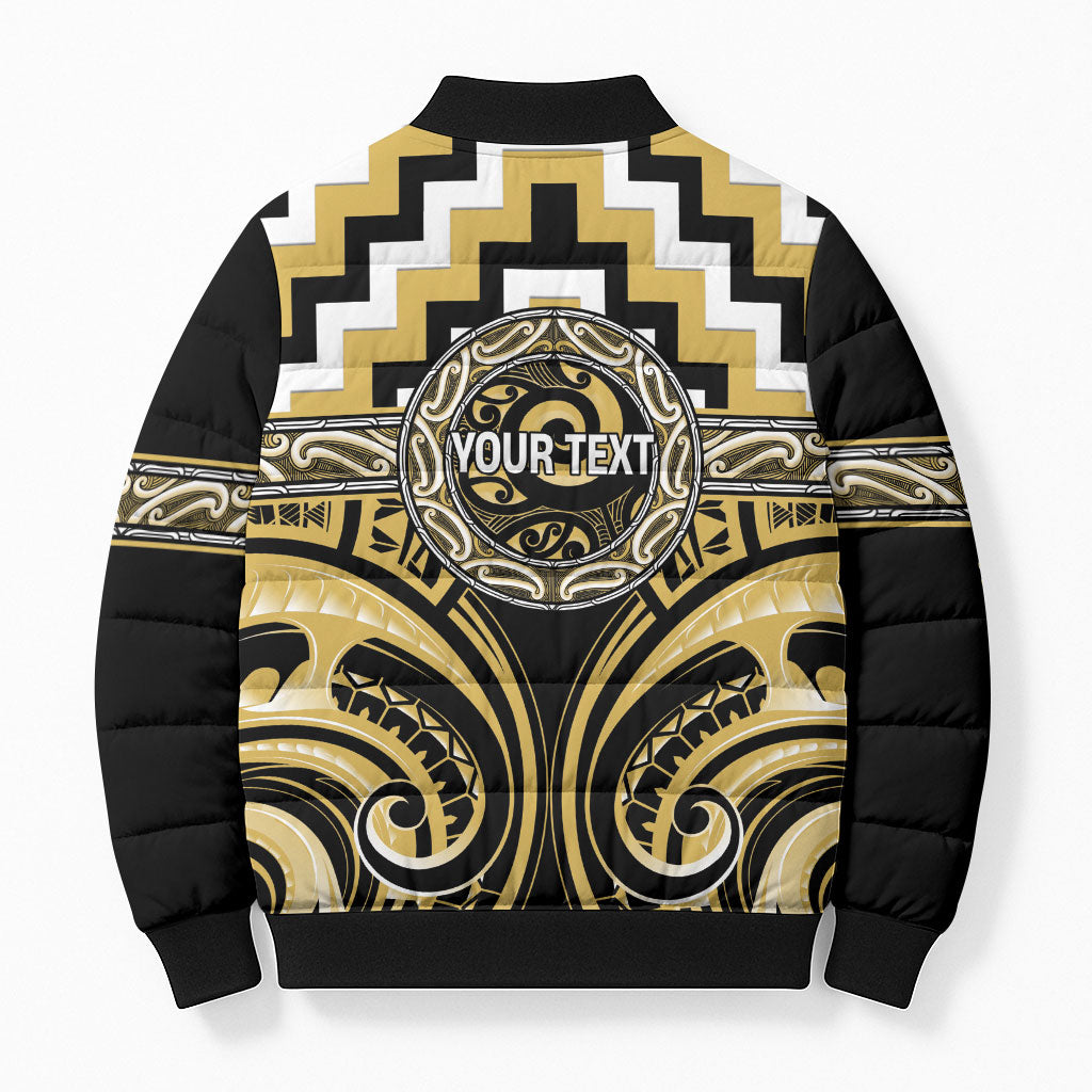 Aotearoa Ngati Tama Personalised Bomber Puffer Jacket Maori Iwi Poutama Puhoro Tattoo LT14 - Polynesian Pride