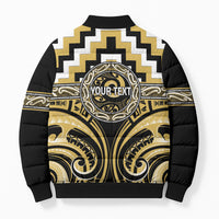 Aotearoa Ngati Tama Personalised Bomber Puffer Jacket Maori Iwi Poutama Puhoro Tattoo LT14 - Polynesian Pride