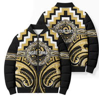 Aotearoa Ngati Tama Personalised Bomber Puffer Jacket Maori Iwi Poutama Puhoro Tattoo LT14 - Polynesian Pride