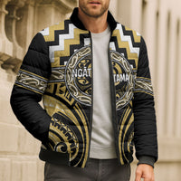 Aotearoa Ngati Tama Personalised Bomber Puffer Jacket Maori Iwi Poutama Puhoro Tattoo LT14 - Polynesian Pride