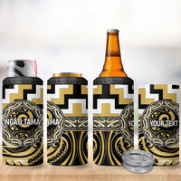 Aotearoa Ngati Tama Personalised 4 in 1 Can Cooler Tumbler Maori Iwi Poutama Puhoro Tattoo LT14 - Polynesian Pride
