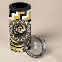 Aotearoa Ngati Tama Personalised 4 in 1 Can Cooler Tumbler Maori Iwi Poutama Puhoro Tattoo LT14 - Polynesian Pride