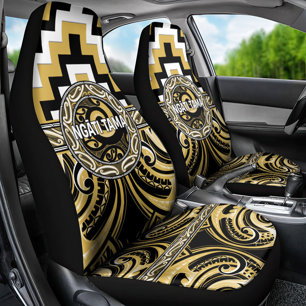 Aotearoa Ngati Tama Car Seat Cover Maori Iwi Poutama Puhoro Tattoo LT14 - Polynesian Pride