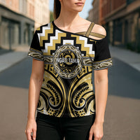 Aotearoa Ngati Tama Personalised Cross Shoulder Shirt Maori Iwi Poutama Puhoro Tattoo LT14 - Polynesian Pride