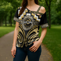 Aotearoa Ngati Tama Personalised Cross Shoulder Shirt Maori Iwi Poutama Puhoro Tattoo LT14 - Polynesian Pride