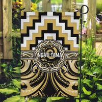 Aotearoa Ngati Tama Garden Flag Maori Iwi Poutama Puhoro Tattoo LT14 Garden Flag Yellow - Polynesian Pride