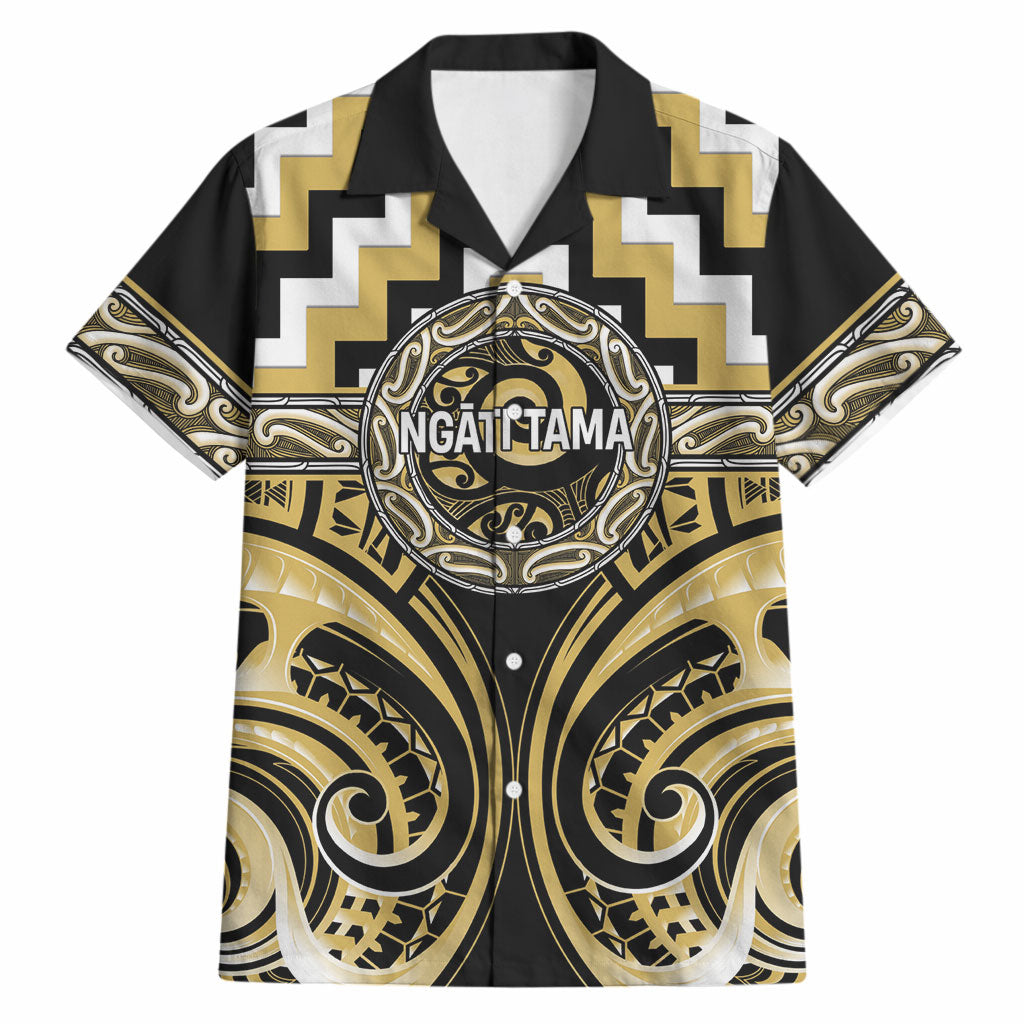 Aotearoa Ngati Tama Personalised Hawaiian Shirt Maori Iwi Poutama Puhoro Tattoo LT14 Yellow - Polynesian Pride