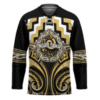 Aotearoa Ngati Tama Personalised Hockey Jersey Maori Iwi Poutama Puhoro Tattoo LT14 Unisex Yellow - Polynesian Pride