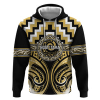 Aotearoa Ngati Tama Personalised Hoodie Maori Iwi Poutama Puhoro Tattoo LT14 Pullover Hoodie Yellow - Polynesian Pride