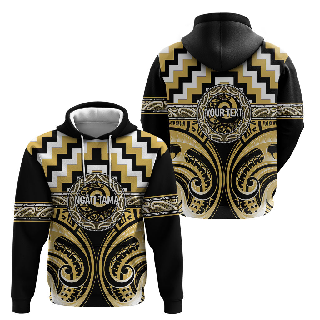 Aotearoa Ngati Tama Personalised Hoodie Maori Iwi Poutama Puhoro Tattoo LT14 - Polynesian Pride