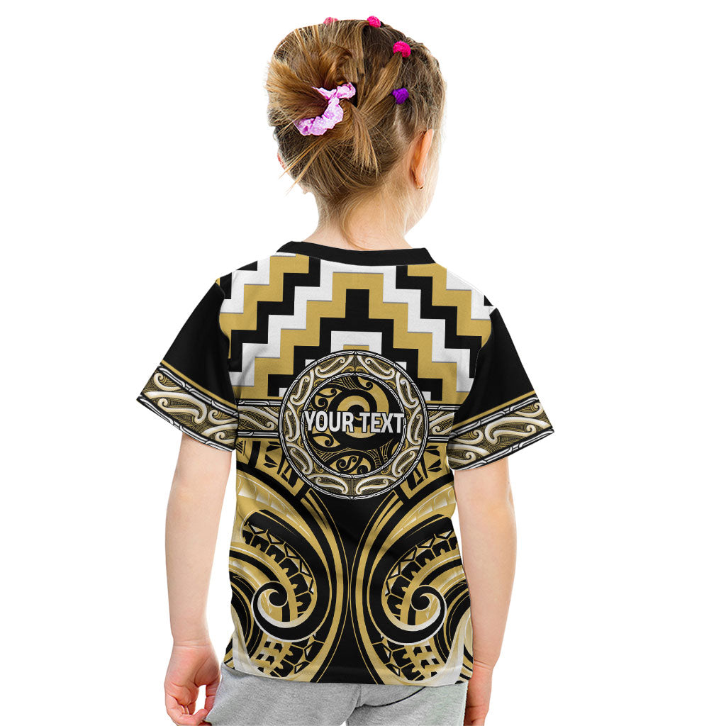 Aotearoa Ngati Tama Personalised Kid T Shirt Maori Iwi Poutama Puhoro Tattoo LT14 - Polynesian Pride