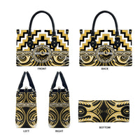 Aotearoa Ngati Tama Leather Bag Maori Iwi Poutama Puhoro Tattoo LT14 - Polynesian Pride