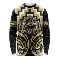 Aotearoa Ngati Tama Personalised Long Sleeve Shirt Maori Iwi Poutama Puhoro Tattoo LT14 Unisex Yellow - Polynesian Pride