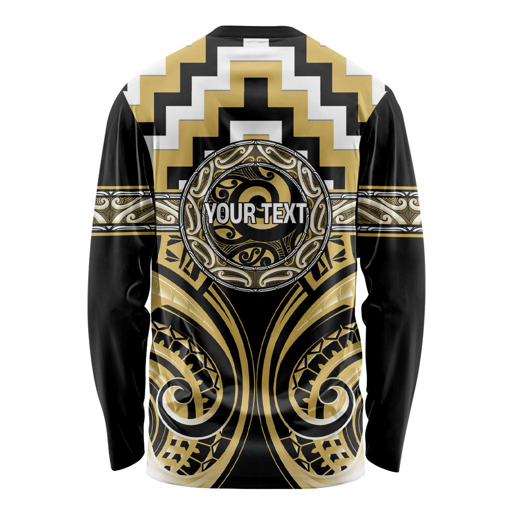 Aotearoa Ngati Tama Personalised Long Sleeve Shirt Maori Iwi Poutama Puhoro Tattoo LT14 - Polynesian Pride