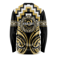 Aotearoa Ngati Tama Personalised Long Sleeve Shirt Maori Iwi Poutama Puhoro Tattoo LT14 - Polynesian Pride