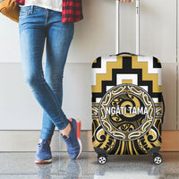 Aotearoa Ngati Tama Luggage Cover Maori Iwi Poutama Puhoro Tattoo LT14 - Polynesian Pride