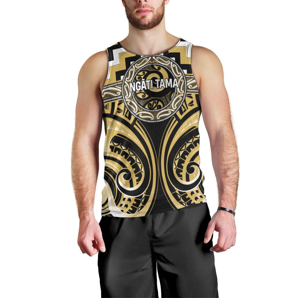 Aotearoa Ngati Tama Personalised Men Tank Top Maori Iwi Poutama Puhoro Tattoo LT14 - Polynesian Pride
