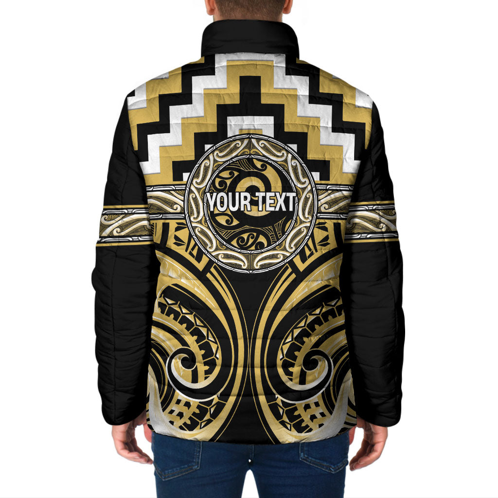 Aotearoa Ngati Tama Personalised Padded Jacket Maori Iwi Poutama Puhoro Tattoo LT14 - Polynesian Pride