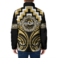 Aotearoa Ngati Tama Personalised Padded Jacket Maori Iwi Poutama Puhoro Tattoo LT14 - Polynesian Pride