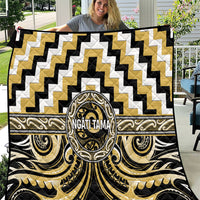 Aotearoa Ngati Tama Quilt Maori Iwi Poutama Puhoro Tattoo LT14 Yellow - Polynesian Pride
