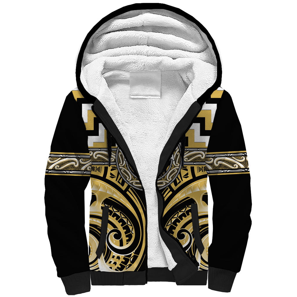 Aotearoa Ngati Tama Personalised Sherpa Hoodie Maori Iwi Poutama Puhoro Tattoo LT14 Unisex Yellow - Polynesian Pride