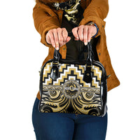 Aotearoa Ngati Tama Shoulder Handbag Maori Iwi Poutama Puhoro Tattoo LT14 One Size Yellow - Polynesian Pride