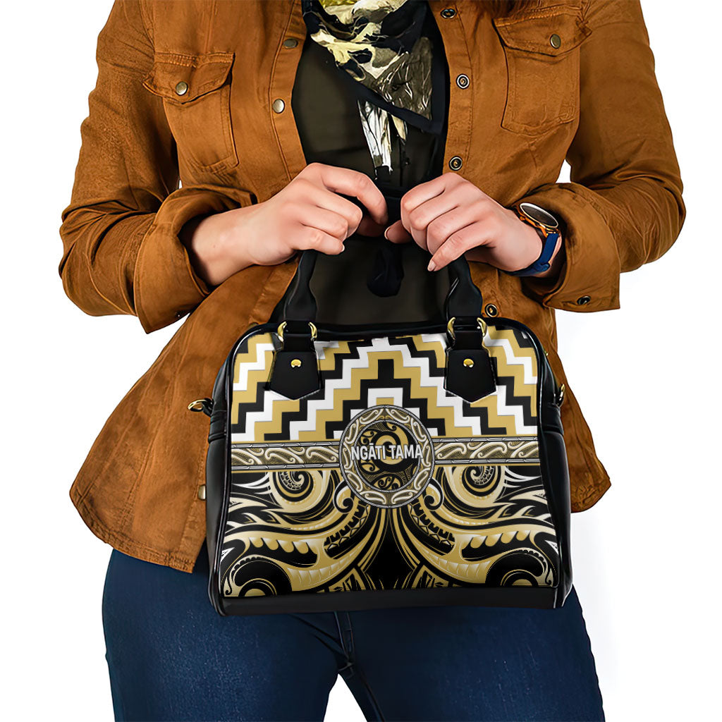 Aotearoa Ngati Tama Shoulder Handbag Maori Iwi Poutama Puhoro Tattoo LT14 - Polynesian Pride