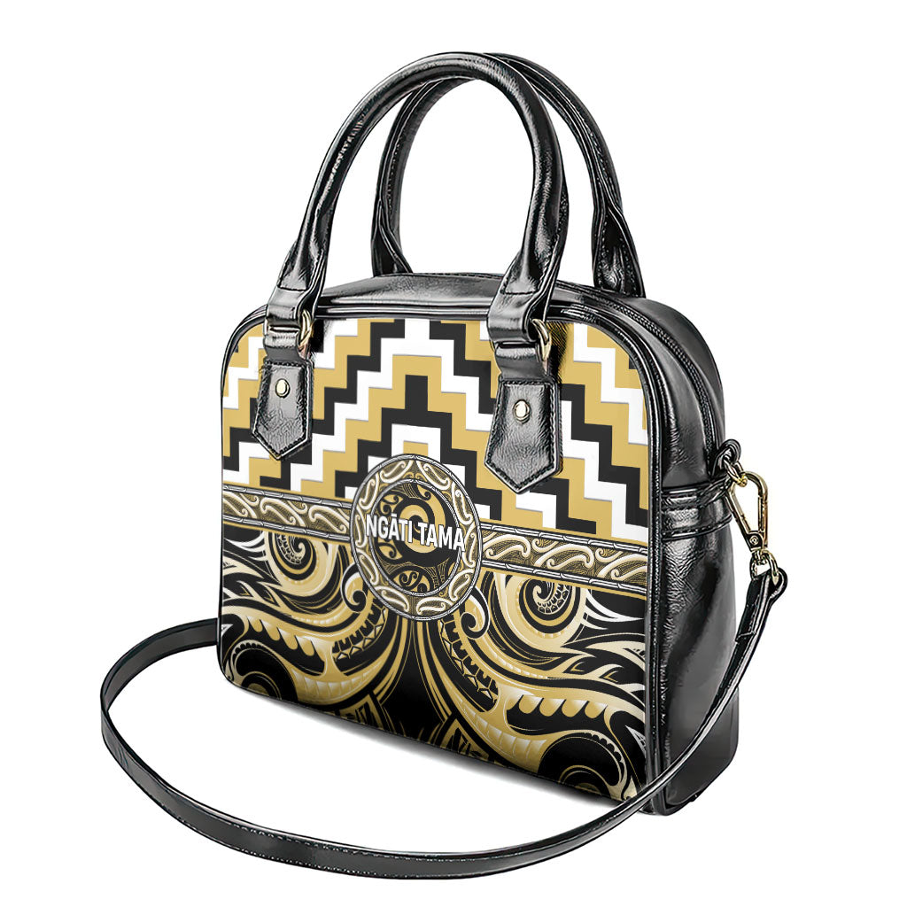 Aotearoa Ngati Tama Shoulder Handbag Maori Iwi Poutama Puhoro Tattoo LT14 - Polynesian Pride
