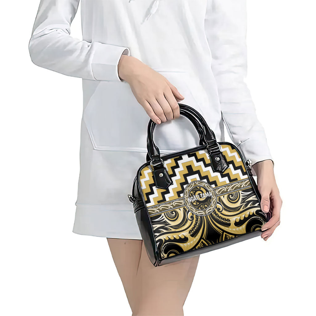 Aotearoa Ngati Tama Shoulder Handbag Maori Iwi Poutama Puhoro Tattoo LT14 - Polynesian Pride