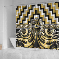 Aotearoa Ngati Tama Shower Curtain Maori Iwi Poutama Puhoro Tattoo LT14 - Polynesian Pride