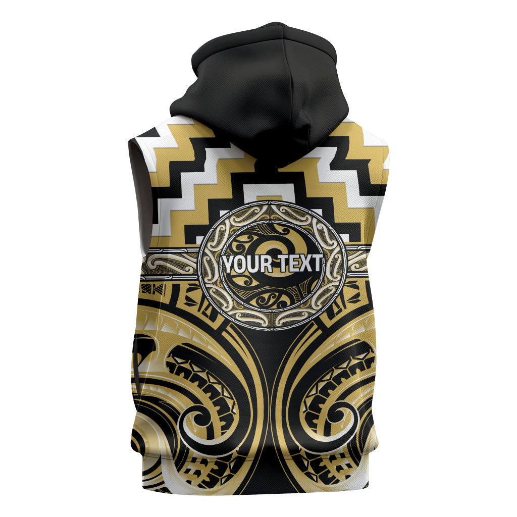 Aotearoa Ngati Tama Personalised Sleeveless Zip Hoodie Maori Iwi Poutama Puhoro Tattoo LT14 - Polynesian Pride