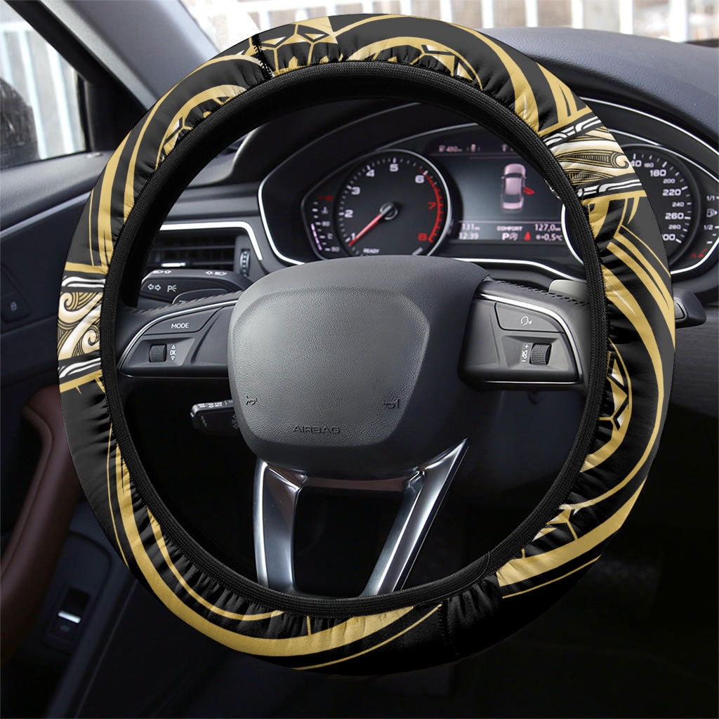 Aotearoa Ngati Tama Steering Wheel Cover Maori Iwi Poutama Puhoro Tattoo LT14 - Polynesian Pride