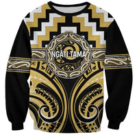 Aotearoa Ngati Tama Personalised Sweatshirt Maori Iwi Poutama Puhoro Tattoo LT14 Unisex Yellow - Polynesian Pride