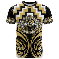 Aotearoa Ngati Tama Personalised T Shirt Maori Iwi Poutama Puhoro Tattoo LT14 Yellow - Polynesian Pride