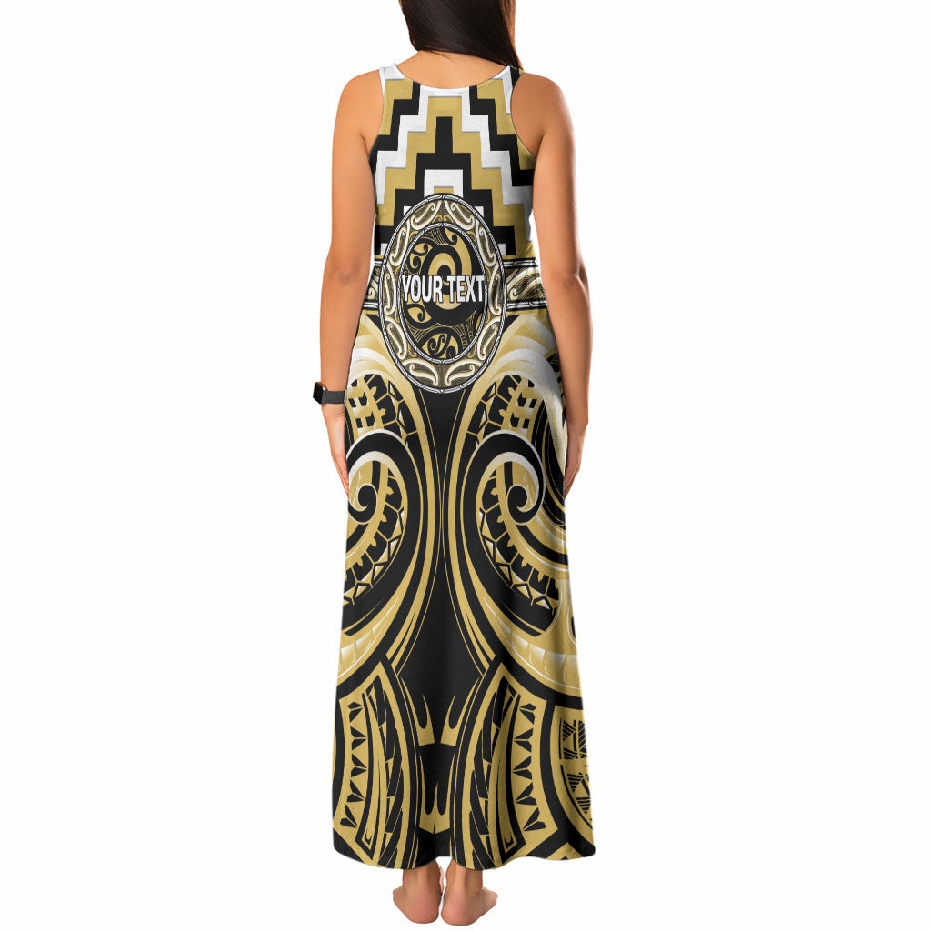 Aotearoa Ngati Tama Personalised Tank Maxi Dress Maori Iwi Poutama Puhoro Tattoo LT14 - Polynesian Pride
