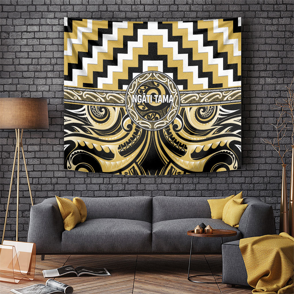 Aotearoa Ngati Tama Tapestry Maori Iwi Poutama Puhoro Tattoo LT14 Yellow - Polynesian Pride