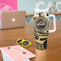 Aotearoa Ngati Tama Personalised Tumbler With Handle Maori Iwi Poutama Puhoro Tattoo LT14 - Polynesian Pride