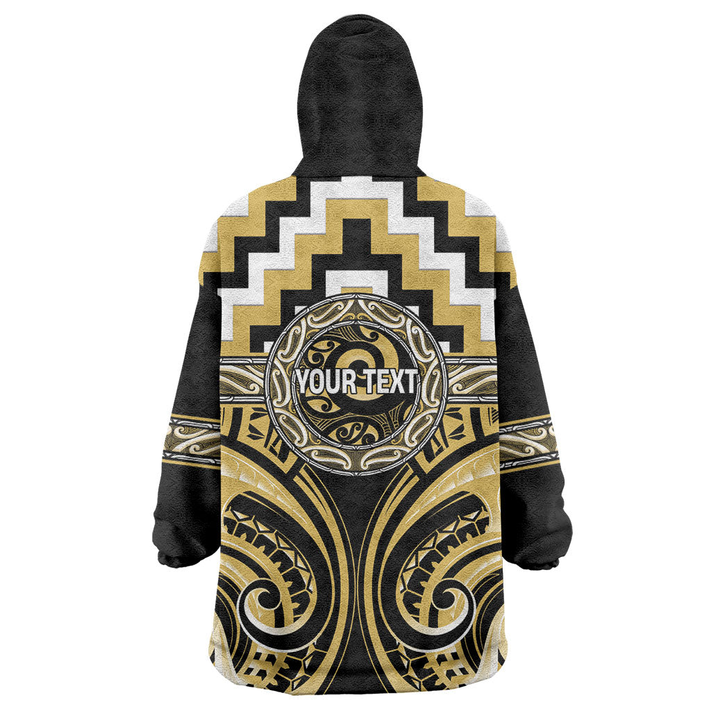 Aotearoa Ngati Tama Personalised Wearable Blanket Hoodie Maori Iwi Poutama Puhoro Tattoo LT14 - Polynesian Pride