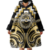 Aotearoa Ngati Tama Personalised Wearable Blanket Hoodie Maori Iwi Poutama Puhoro Tattoo LT14 - Polynesian Pride