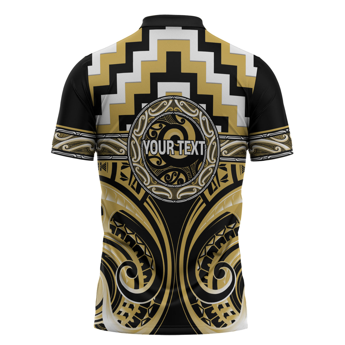 Aotearoa Ngati Tama Personalised Zipper Polo Shirt Maori Iwi Poutama Puhoro Tattoo LT14 - Polynesian Pride