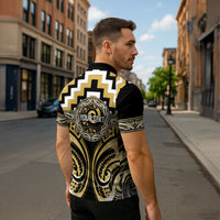 Aotearoa Ngati Tama Personalised Zipper Polo Shirt Maori Iwi Poutama Puhoro Tattoo LT14 - Polynesian Pride