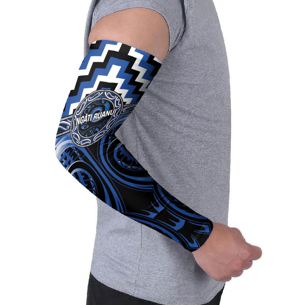 Aotearoa Ngati Ruanui Personalised Arm Sleeves Maori Iwi Poutama Puhoro Tattoo LT14 - Polynesian Pride