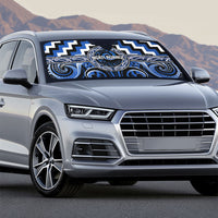 Aotearoa Ngati Ruanui Auto Sun Shade Maori Iwi Poutama Puhoro Tattoo LT14 - Polynesian Pride