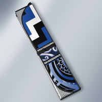 Aotearoa Ngati Ruanui Auto Sun Shade Maori Iwi Poutama Puhoro Tattoo LT14 - Polynesian Pride