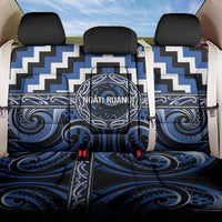 Aotearoa Ngati Ruanui Back Car Seat Cover Maori Iwi Poutama Puhoro Tattoo LT14 One Size Blue - Polynesian Pride